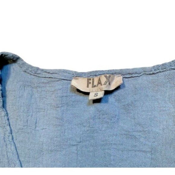 FLAX Linen Blend Tank Top Womens Size Small Sleeveless Lagenlook Textured-Scoop - Picture 3 of 6